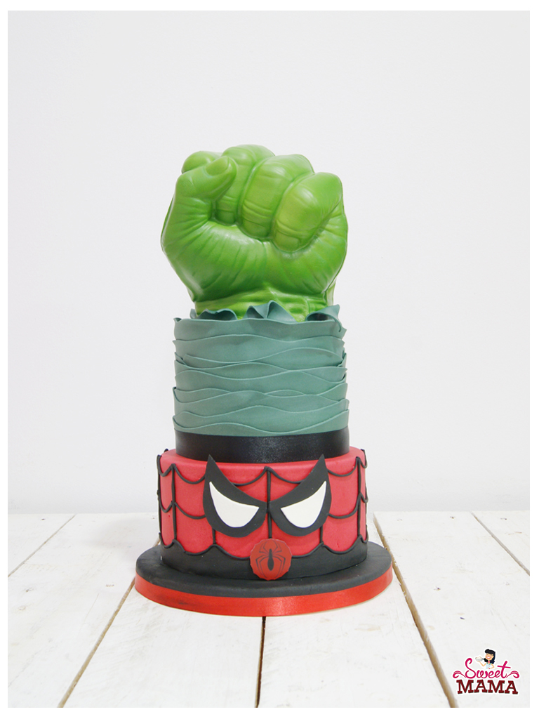 sweetmama-pastel-fondant-hulk-spiderman-superheroes-marvel-logo